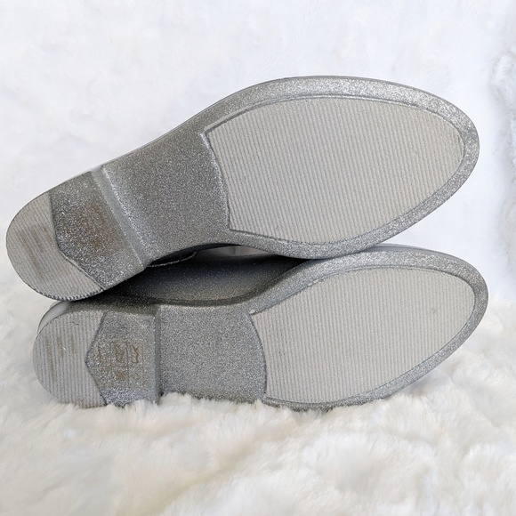 NIB J. Crew Chelsea Rain Boot in Silver Glitter - Picture 3 of 8